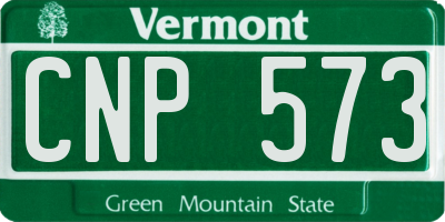 VT license plate CNP573