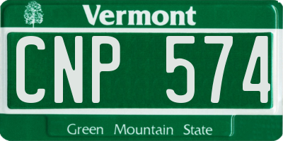 VT license plate CNP574