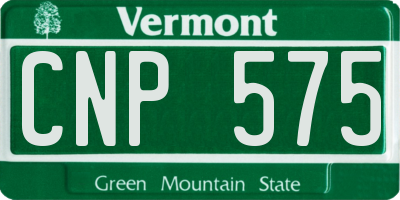 VT license plate CNP575