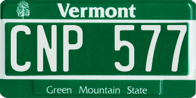 VT license plate CNP577