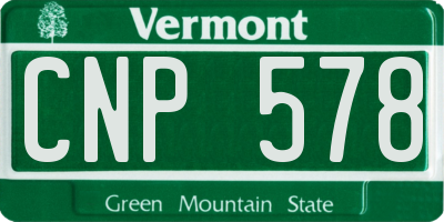 VT license plate CNP578