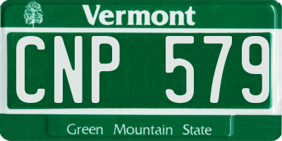 VT license plate CNP579