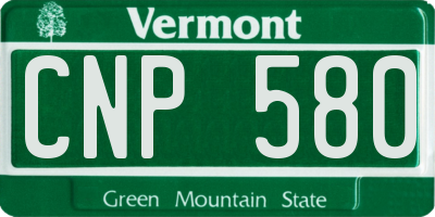 VT license plate CNP580