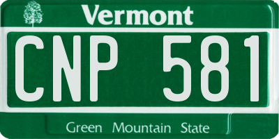 VT license plate CNP581