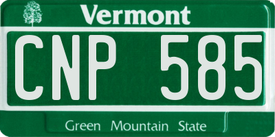 VT license plate CNP585
