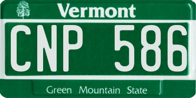 VT license plate CNP586