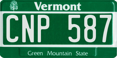 VT license plate CNP587