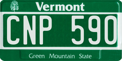 VT license plate CNP590