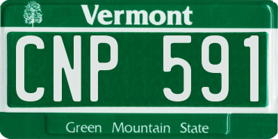 VT license plate CNP591