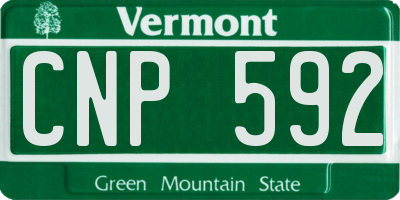 VT license plate CNP592
