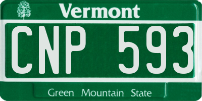 VT license plate CNP593
