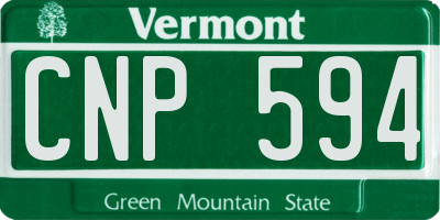 VT license plate CNP594