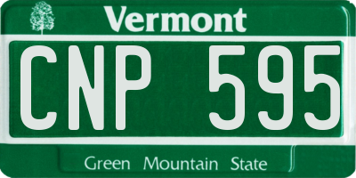 VT license plate CNP595