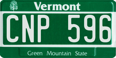 VT license plate CNP596