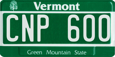 VT license plate CNP600