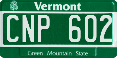 VT license plate CNP602