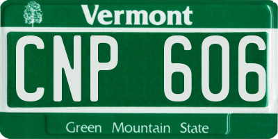 VT license plate CNP606