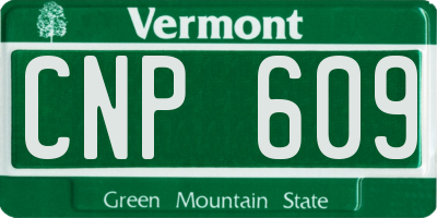 VT license plate CNP609