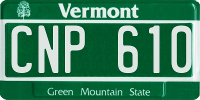 VT license plate CNP610