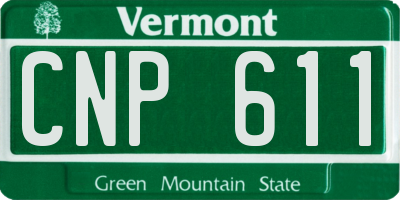 VT license plate CNP611