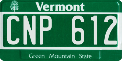 VT license plate CNP612