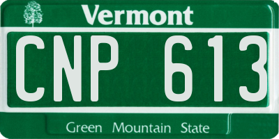 VT license plate CNP613