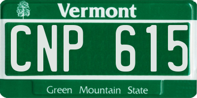 VT license plate CNP615