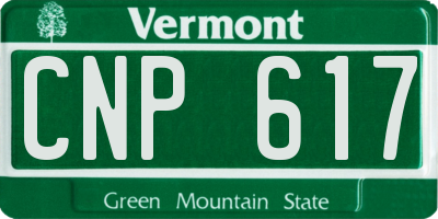 VT license plate CNP617