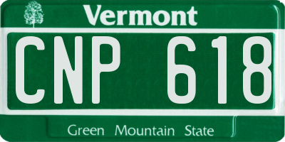 VT license plate CNP618