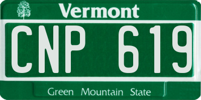 VT license plate CNP619