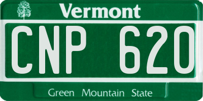 VT license plate CNP620