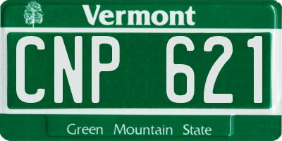 VT license plate CNP621