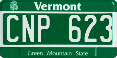 VT license plate CNP623