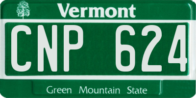 VT license plate CNP624
