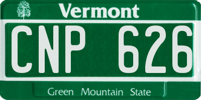 VT license plate CNP626