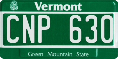 VT license plate CNP630
