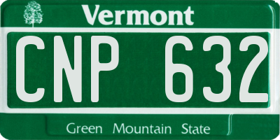 VT license plate CNP632