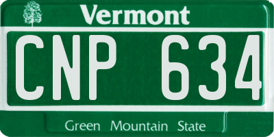 VT license plate CNP634