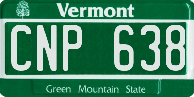 VT license plate CNP638