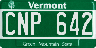 VT license plate CNP642