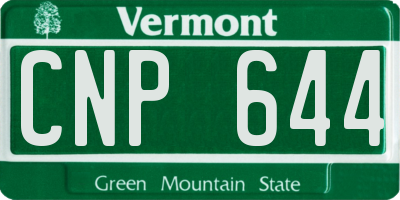 VT license plate CNP644