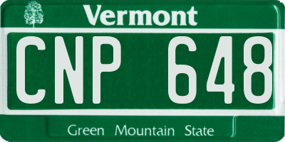 VT license plate CNP648