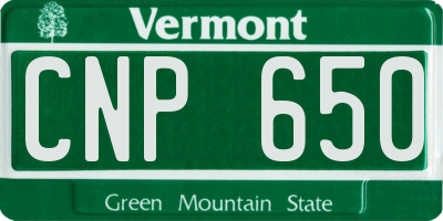 VT license plate CNP650