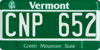 VT license plate CNP652