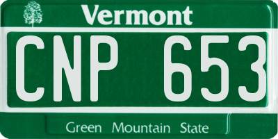 VT license plate CNP653