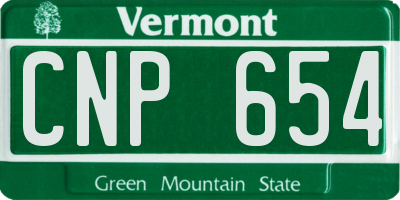 VT license plate CNP654