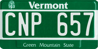 VT license plate CNP657