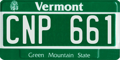 VT license plate CNP661