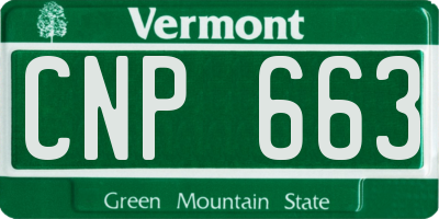 VT license plate CNP663