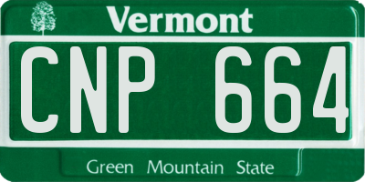 VT license plate CNP664